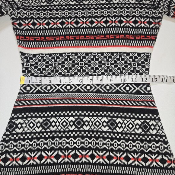 Free People Sweater Dress Medium Faero Balloon Sleeve Wool Nordic Fair Isle - Picture 3 of 9